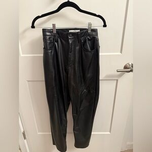 Abercrombie & Fitch Vegan Leather Pants - Black